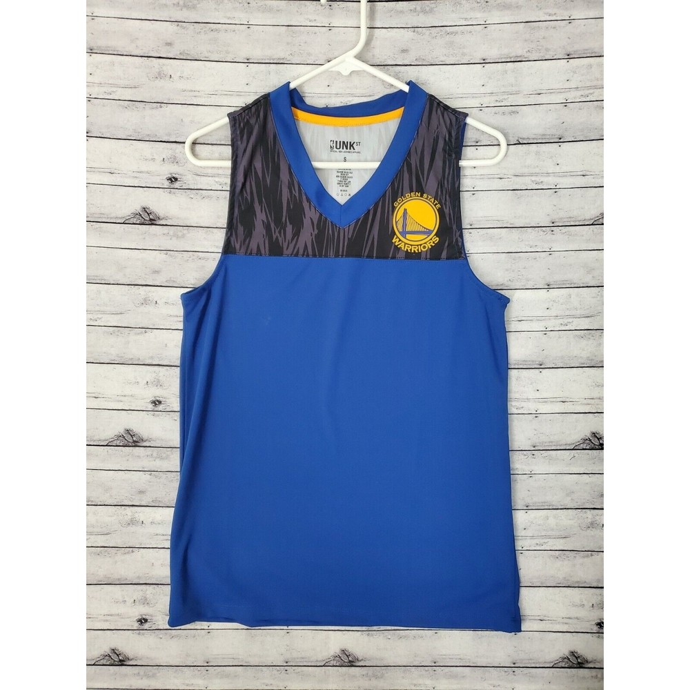NBA UNK ST Golden State Warriors V Neck Jersey Blue Size Large - Picture 1 of 8